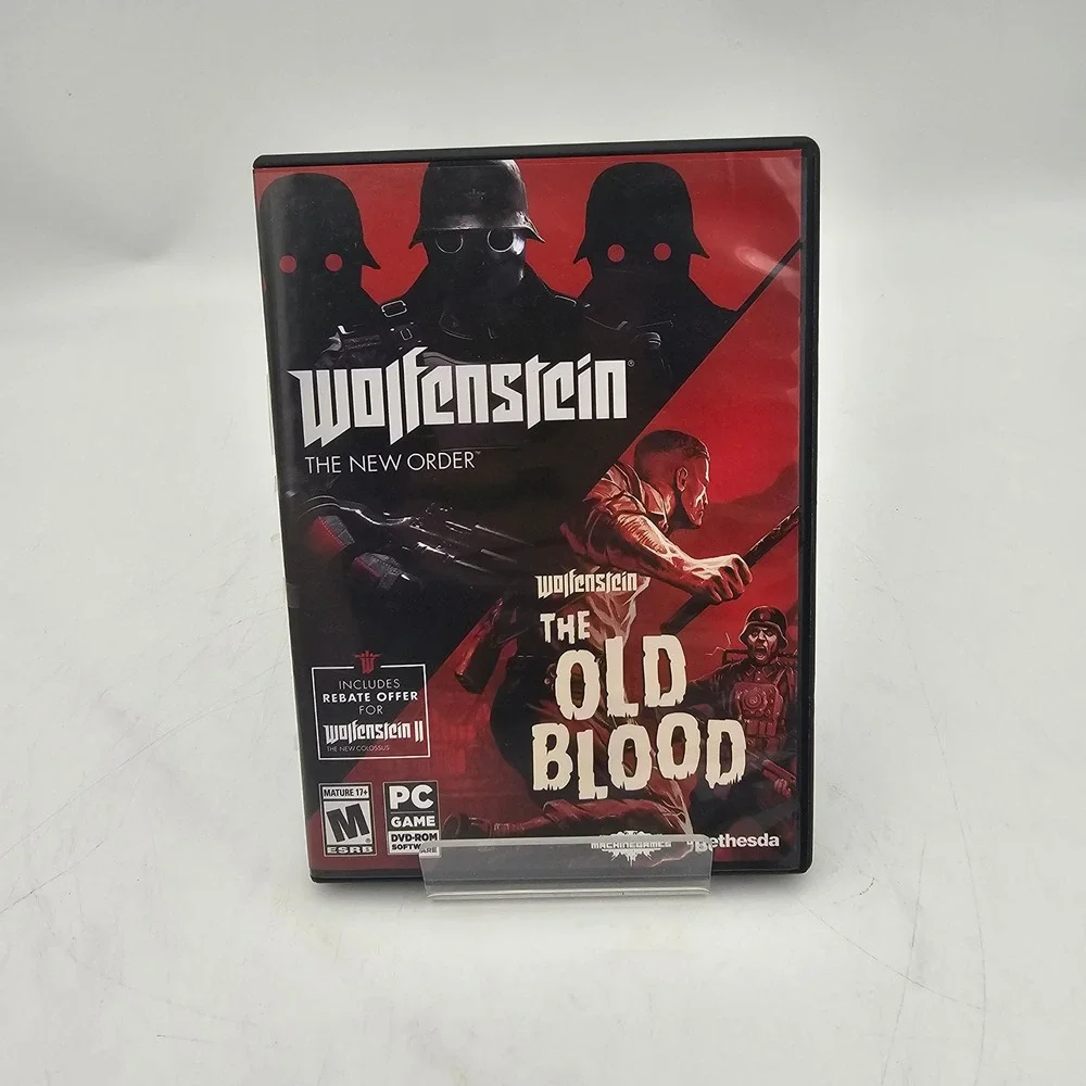 Wolfenstein The New Order and The Old Blood PC Game Bethesda 4 Disc Set